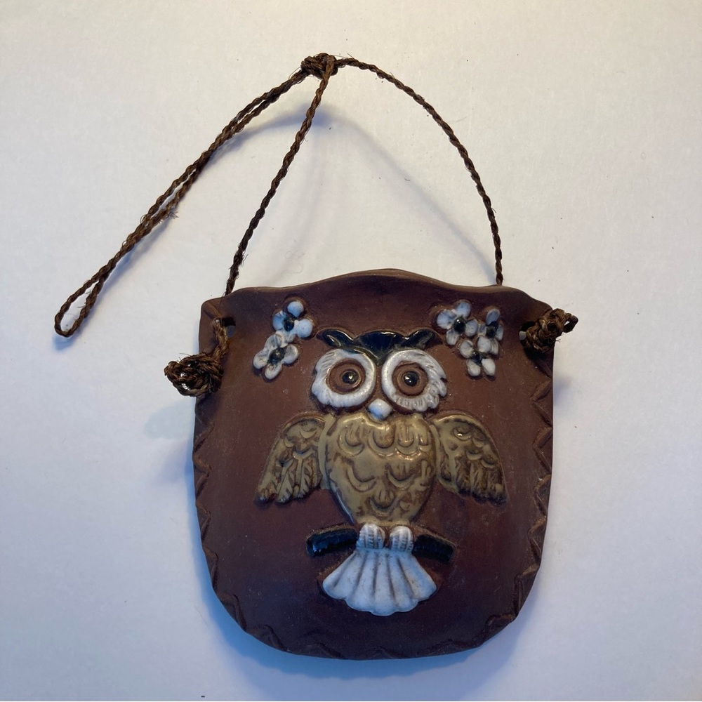 Ceramic Rustic Owl Design Wall Decor Small Plant herb holder Collector’s find
